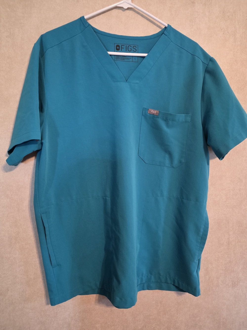 FIGS  Teal V-Neck Medical Scrub Top